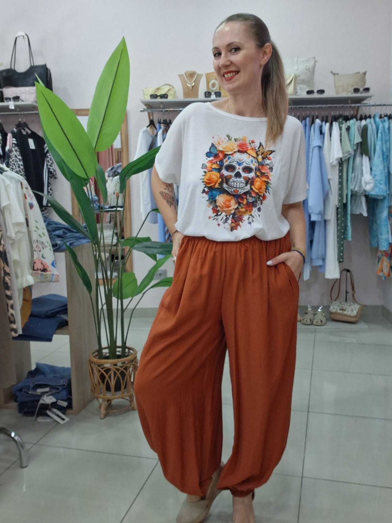 Pantalon Globo Fluido