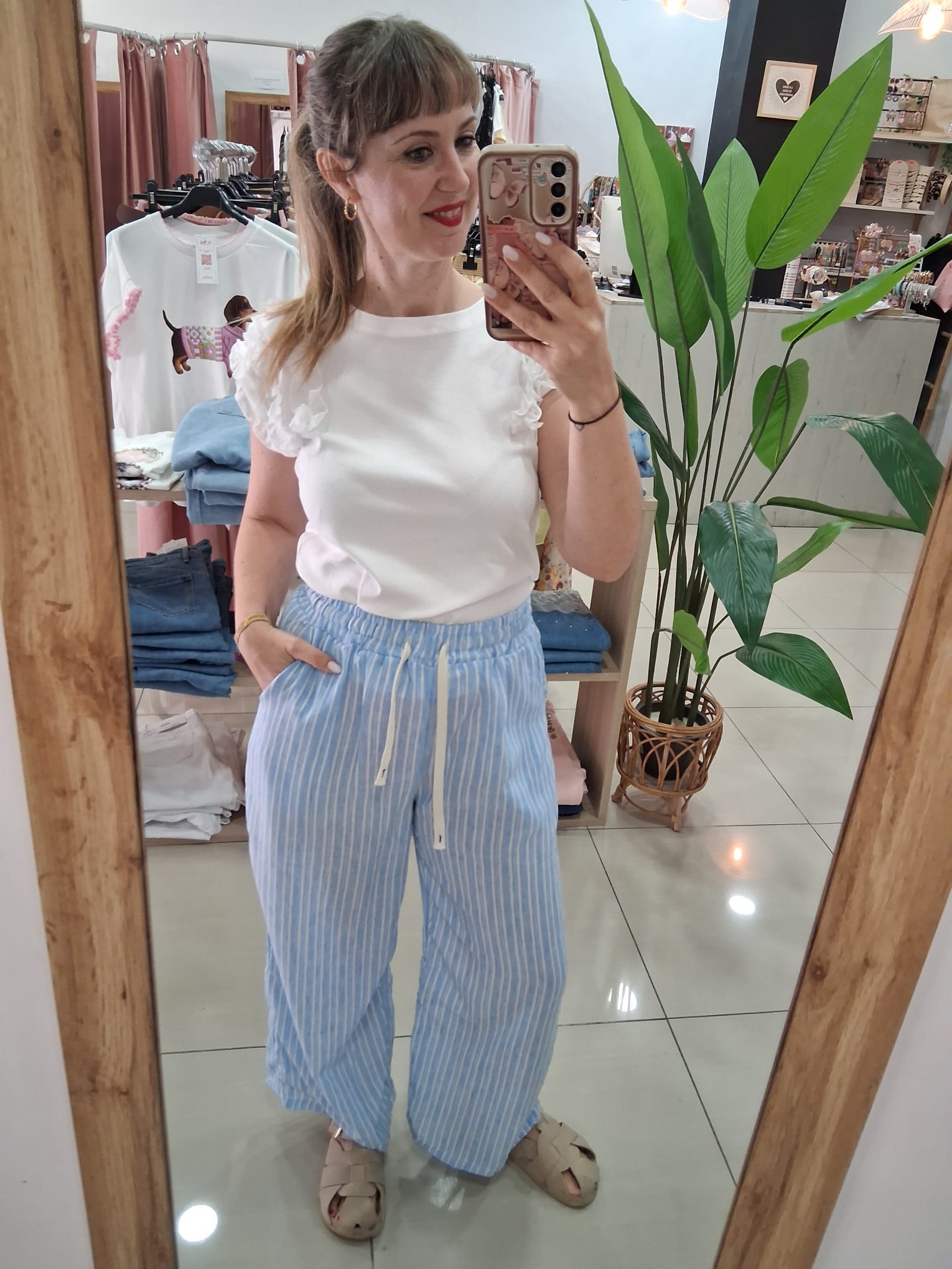 Pantalón Rayas Fluido